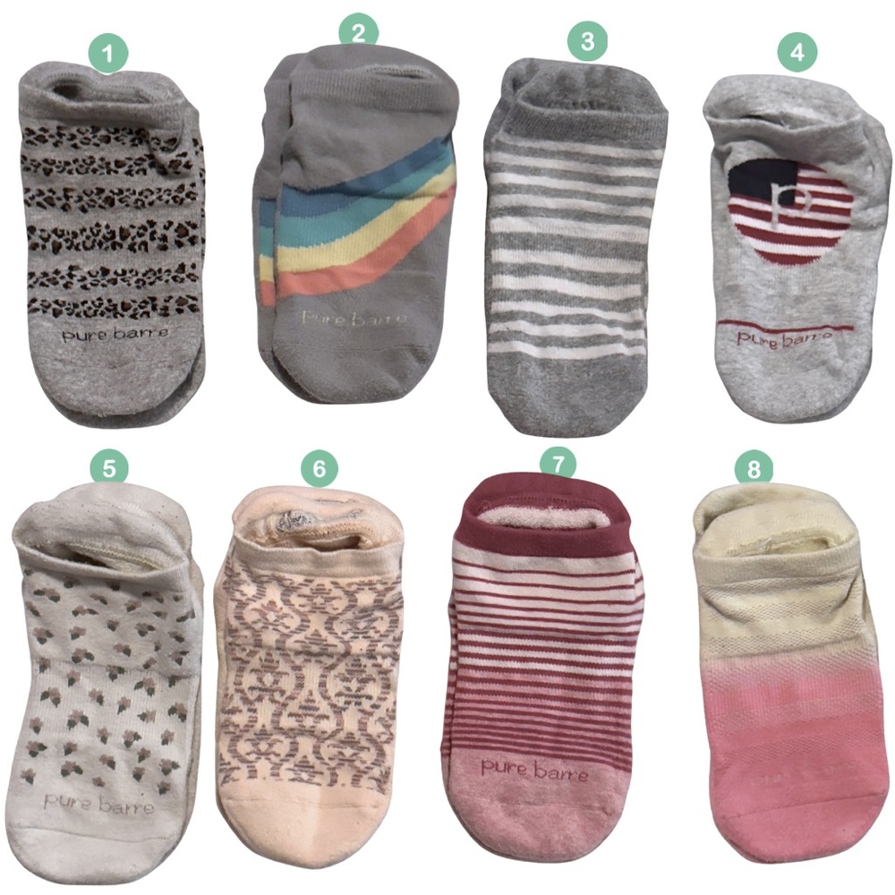 Pure Barre Colorful Ankle Socks Collection